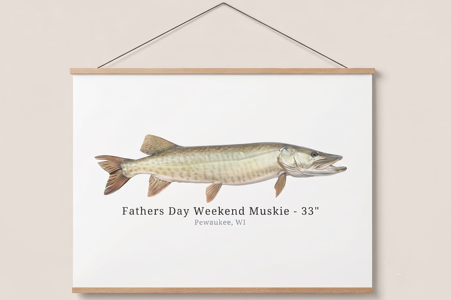 Muskie — 33" — framed print