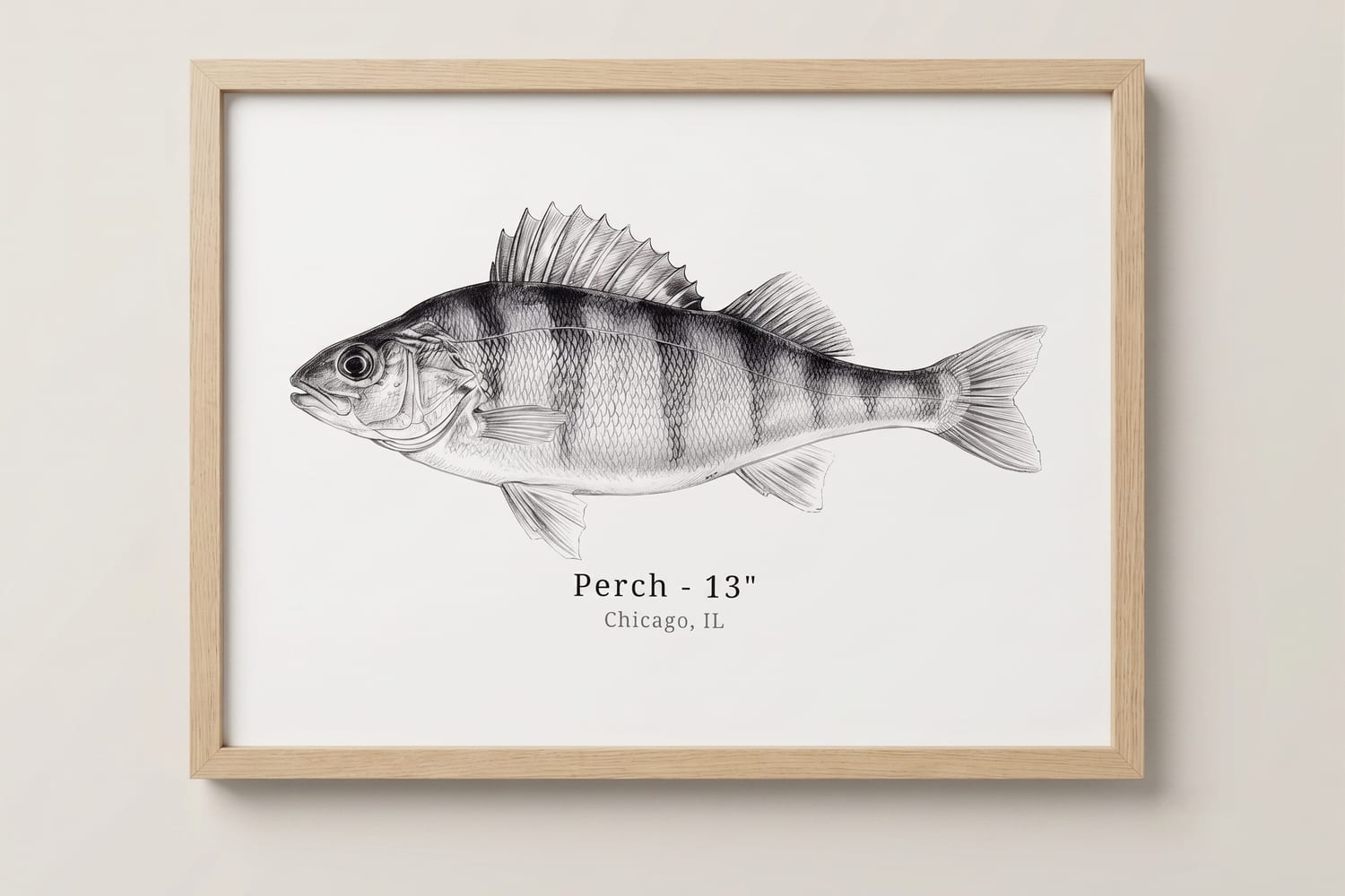 Perch — 13" — framed print